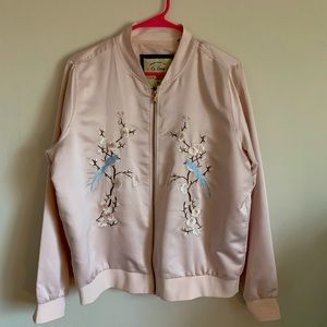 Like new Ci Sono pink satin bomber jacket